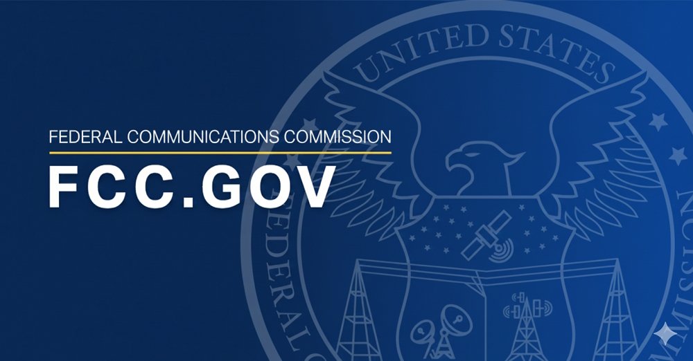 FCC Federal Communications Commission logo - official US government telecommunications regulatory agency